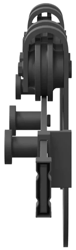 Kit de ferragens para porta deslizante 183 cm aço preto
