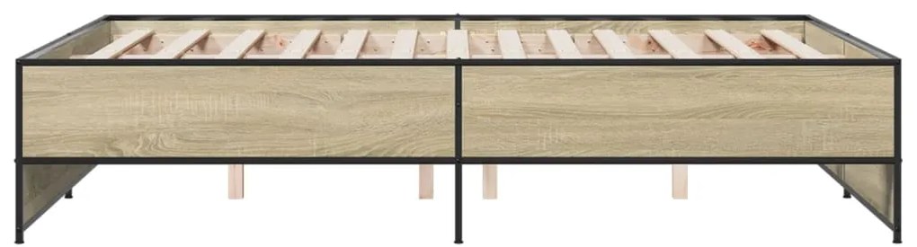 Estrutura de cama 135x190 cm derivados madeira/metal