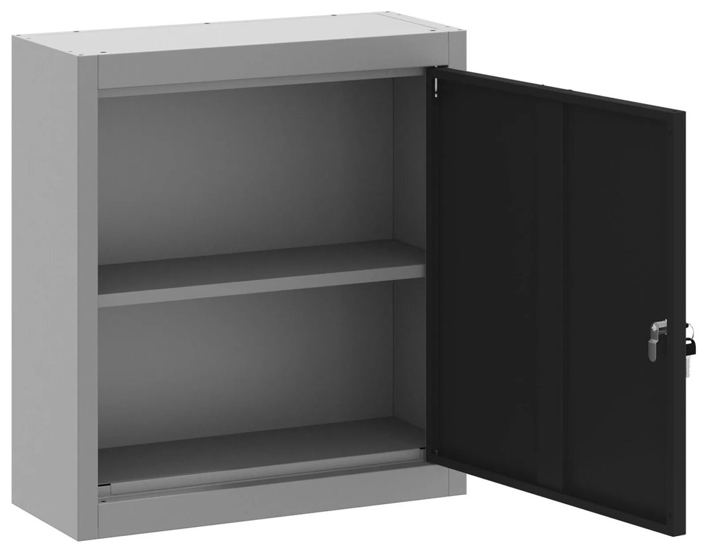 Armário de Ferramentas Parede vidaXL Preto 50x20x55 cm Aço