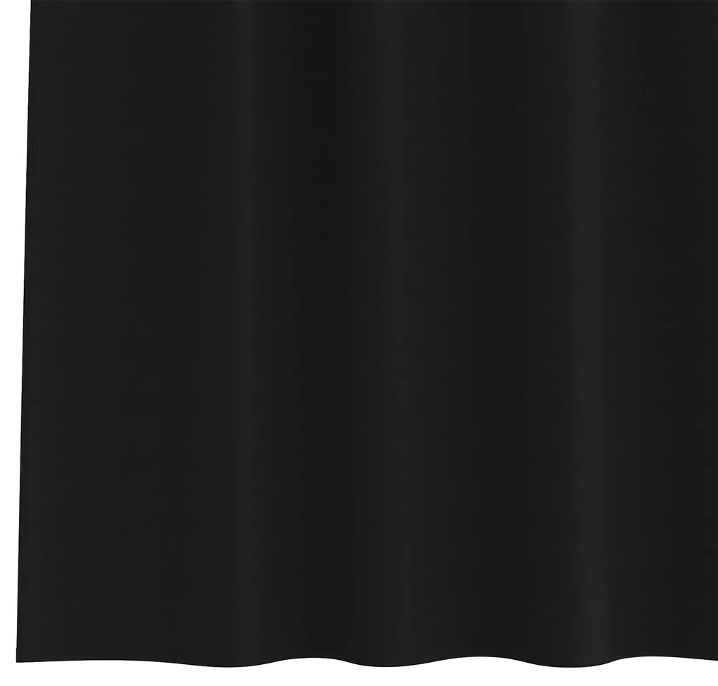 Cortinas opacas com cortinas 2 pcs Preto 175 x 140 cm Poliéster