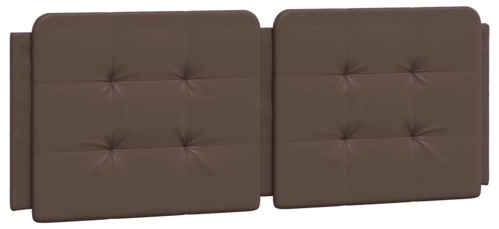 Estrutura cama c/ cabeceira 120x200cm couro artificial castanho