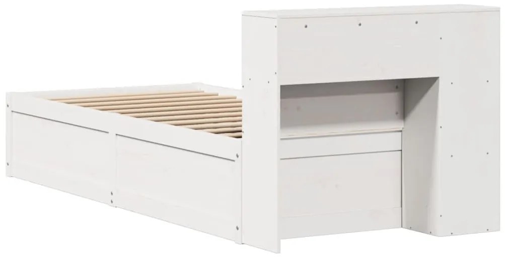 Cama sem colchão 90x190 cm madeira de pinho maciça branco