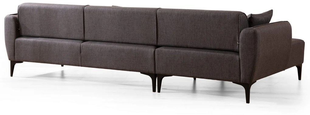 Sofá de Canto Belissimo – Cinzento Escuro – 140 x 270 cm