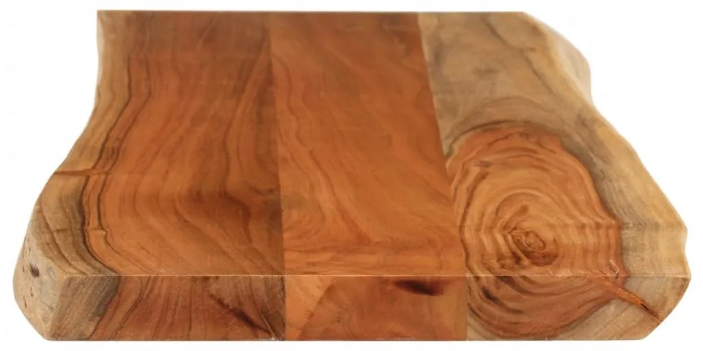 Tampo de mesa retangular borda viva 90x40x3,8 cm acácia maciça