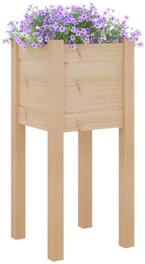 Vasos/floreiras de jardim 2 pcs 31x31x70 cm pinho maciço
