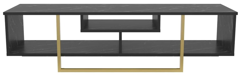 Móvel TV Asal – Preto e Dourado – 150x35,2x40 cm
