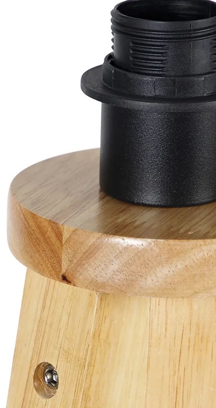 Candeeiro de pé rústico tripé natural - Tripod Classic