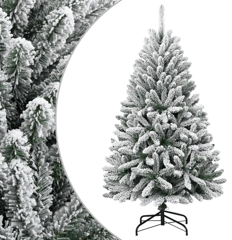 vidaXL Árvore de Natal artificial articulada c/ flocos de neve 150 cm