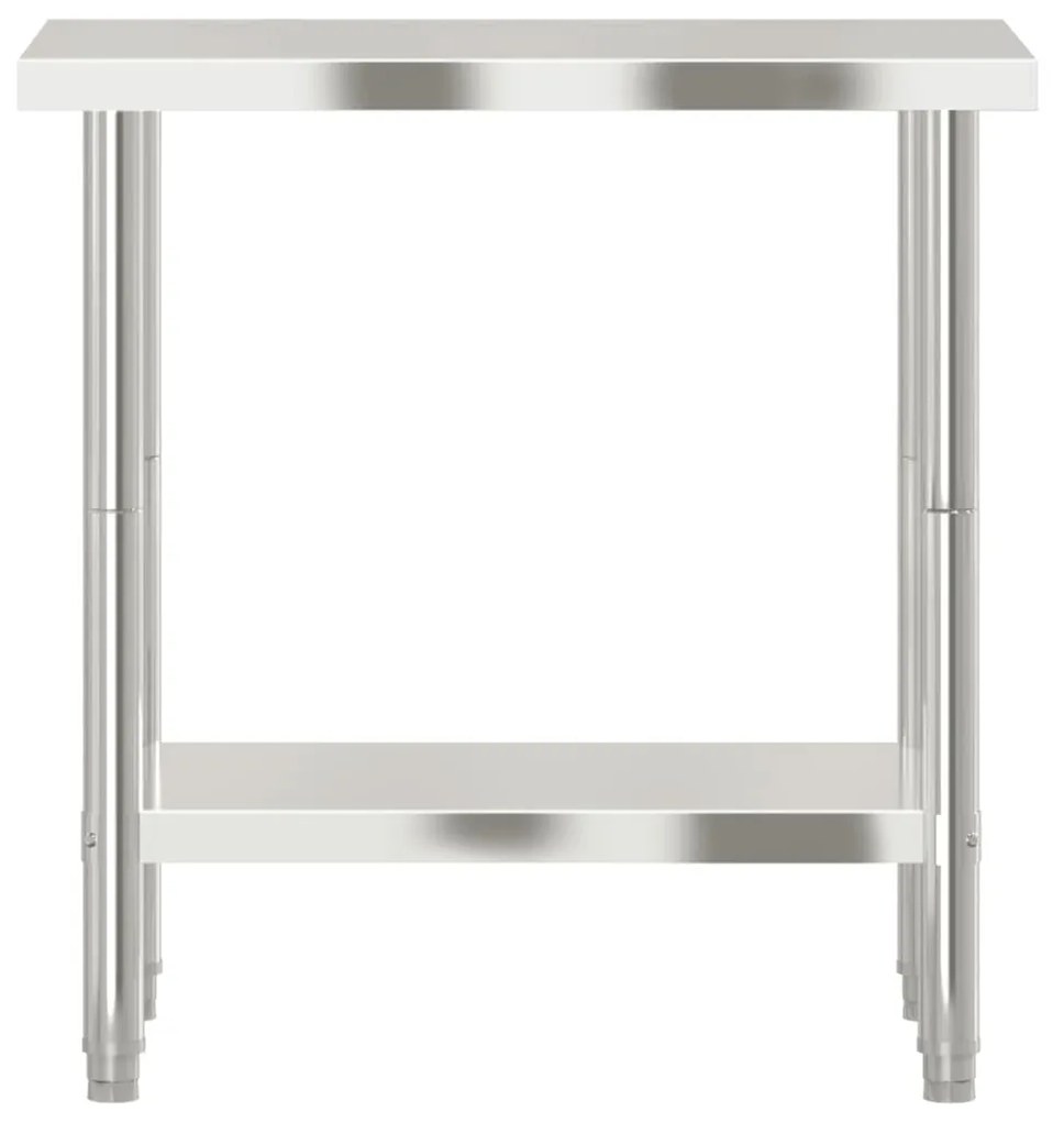 Mesa de trabalho para cozinha 82,5x55x85 cm aço inoxidável