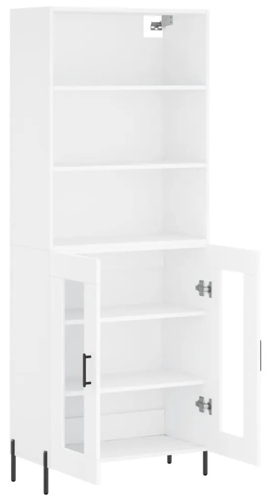 Armário alto 69,5x34x180 cm derivados de madeira branco