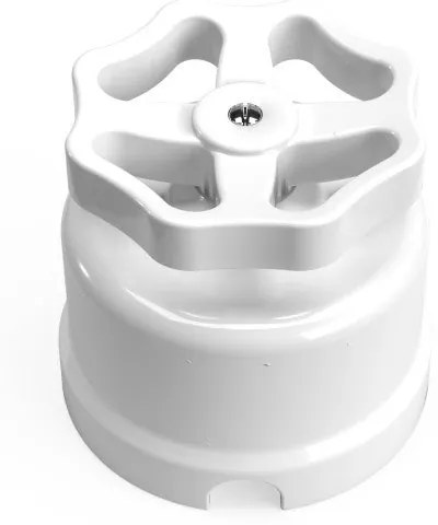 Switch/Diverter in porcelain with knob