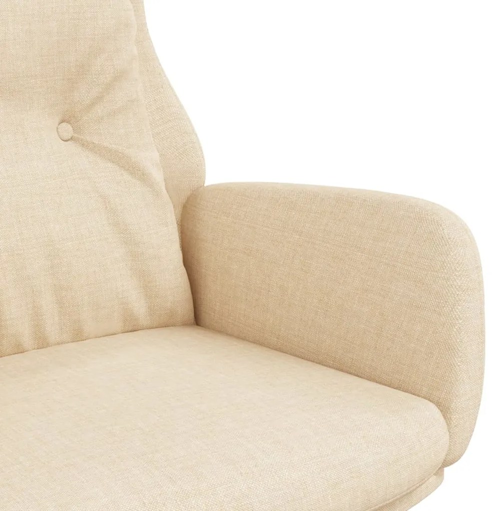 Poltrona Kai de Descanso em Tecido - Cor Creme - Design Nórdico