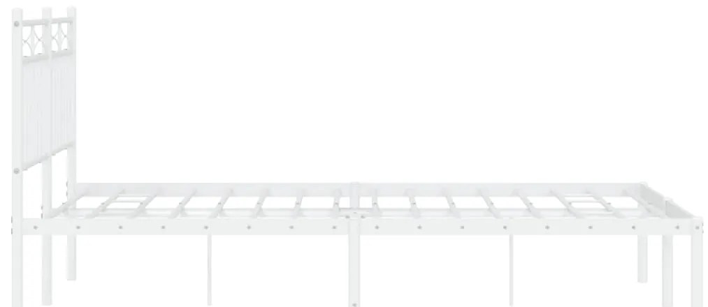 Estrutura de cama com cabeceira 140x200 cm metal branco