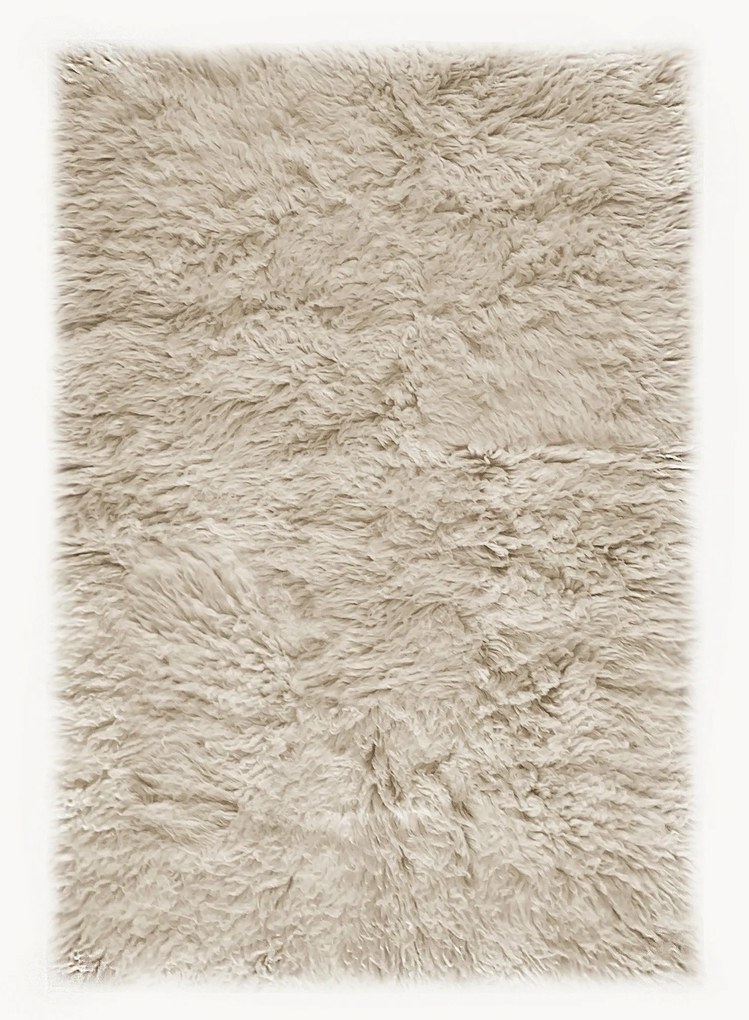 Tapete em lã artesanal de pelo comprido Shaggy