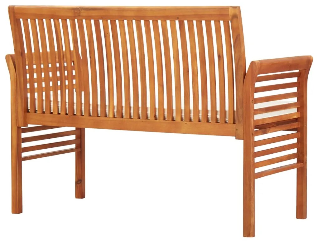 Banco de jardim 2 lugares c/ almofadão 120 cm acácia maciça