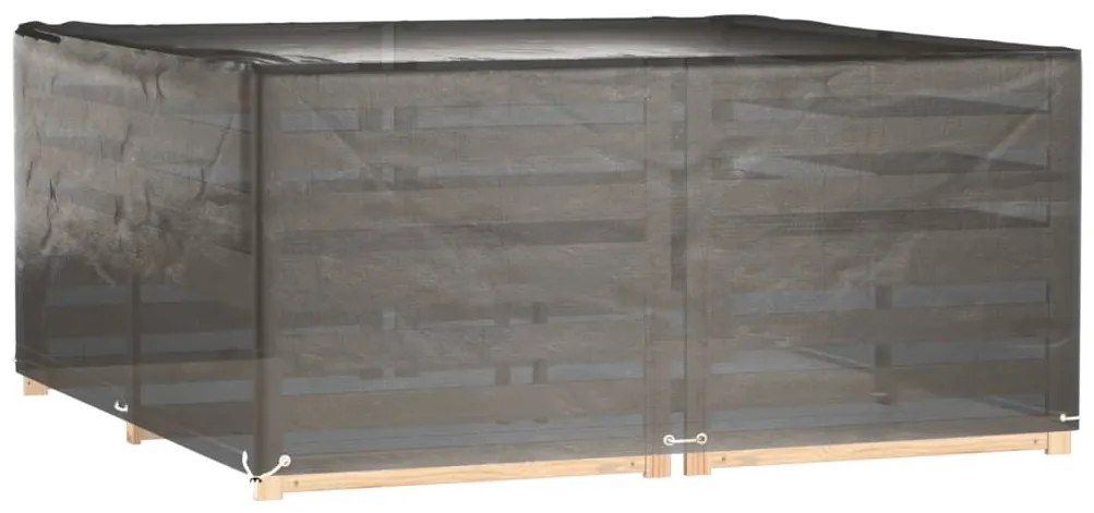 Capas p/ mobília de jardim 2 pcs 16 ilhós 205x205x90cm quadrado