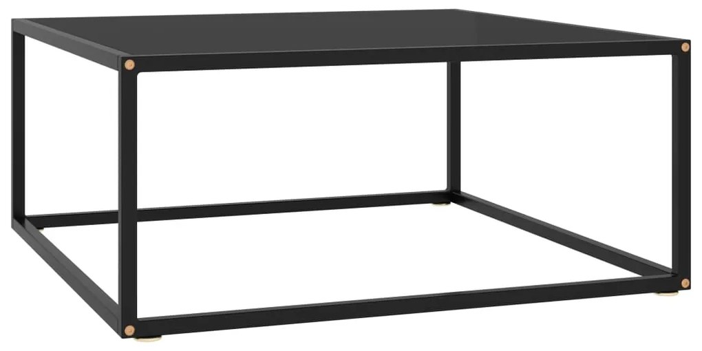 Mesa de centro 80x80x35 cm vidro preto