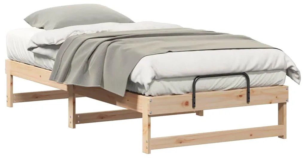 Estrutura de Cama com Alças Castanho 90 x 200 cm