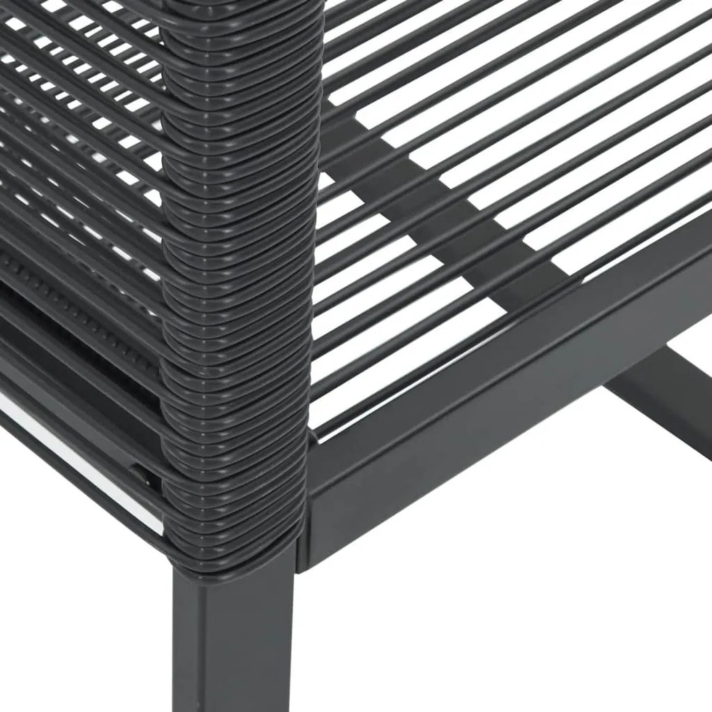Conjunto 2 cadeiras de jardim, vime, preto