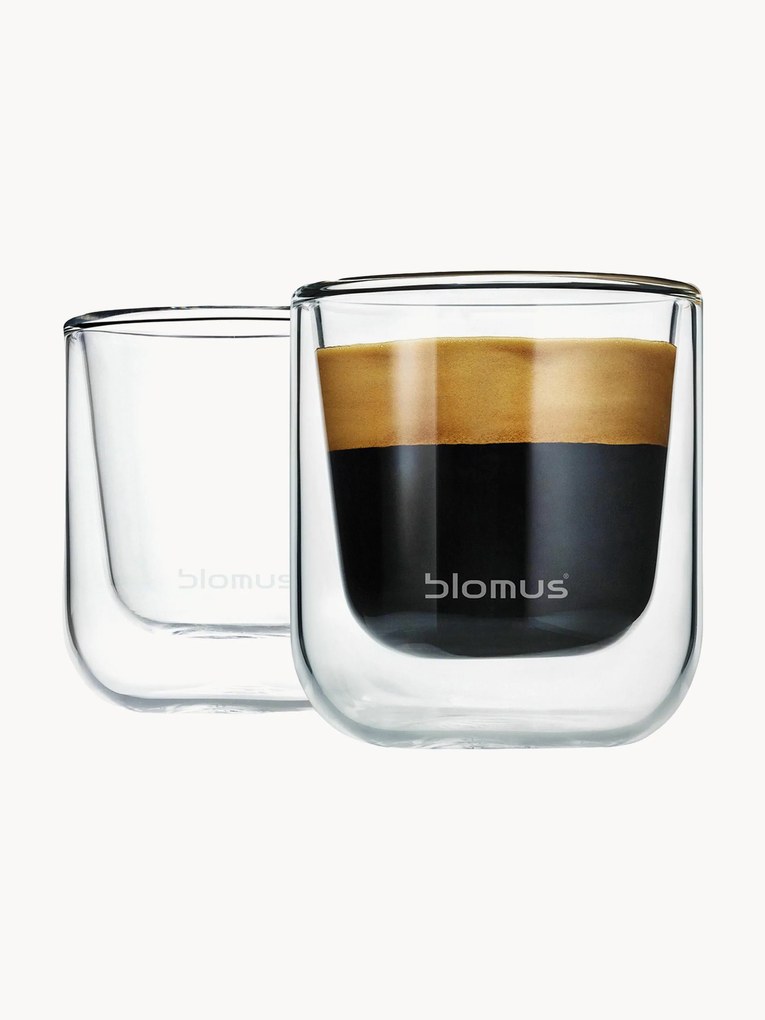Chávenas para café de vidro Nero, conjunto de 2