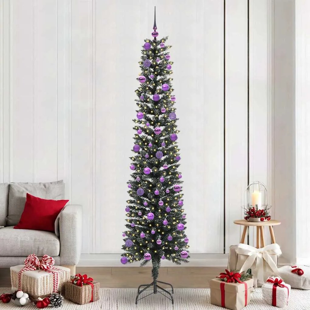 vidaXL Árvore de Natal Artificial Verde 240 cm PVC, Plástico e Aço