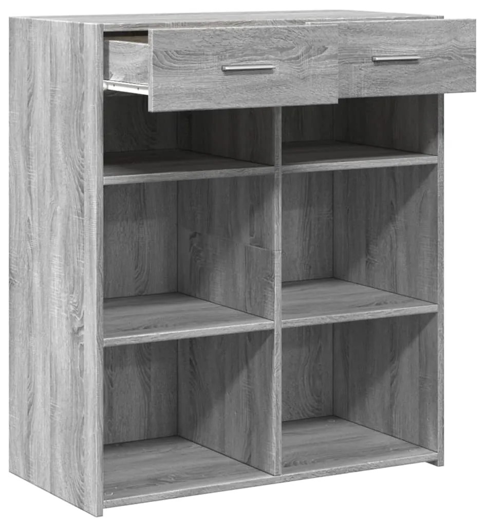Aparador 80x42,5x93 cm derivados de madeira cinzento sonoma
