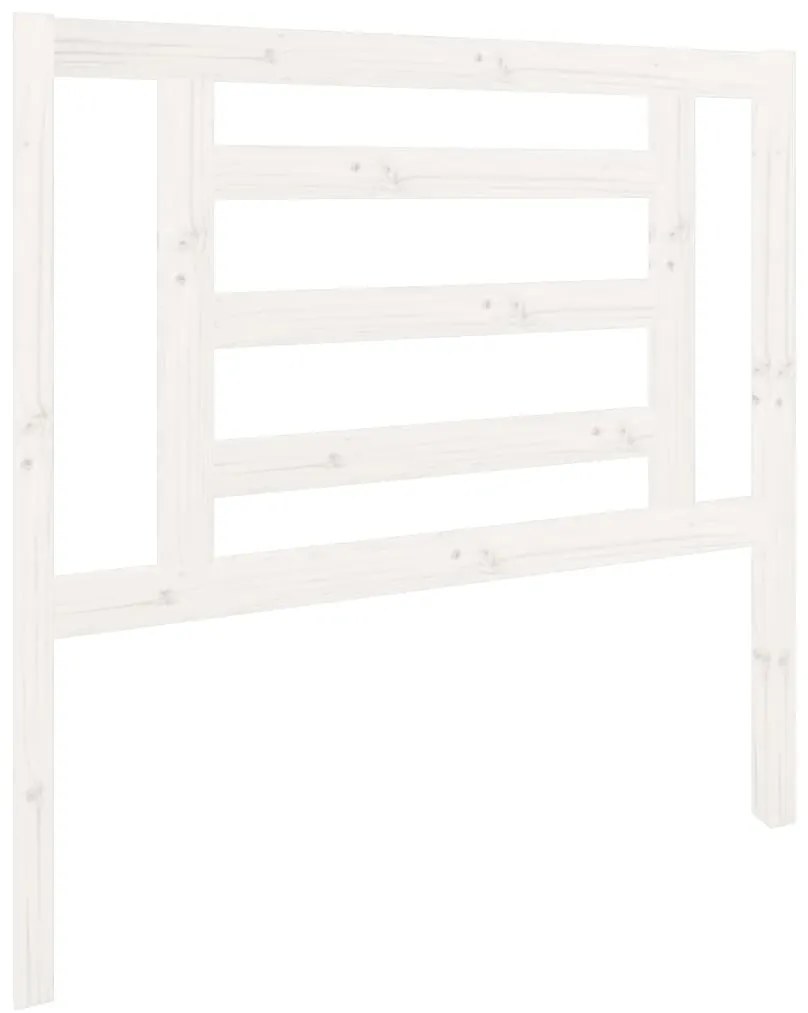 Cabeceira de cama 96x4x100 cm pinho maciço branco