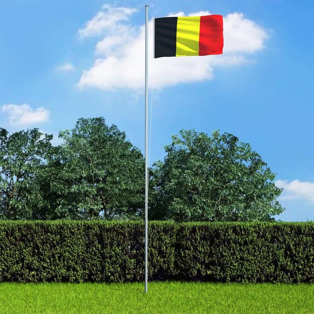 Bandeira da Bélgica com mastro de alumínio 4 m