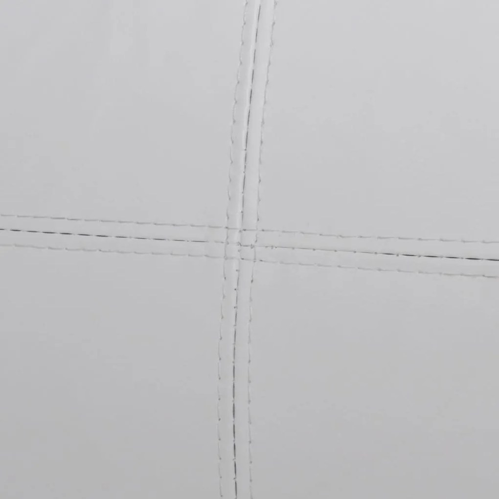 Sofá secional de 3 lugares couro artificial branco