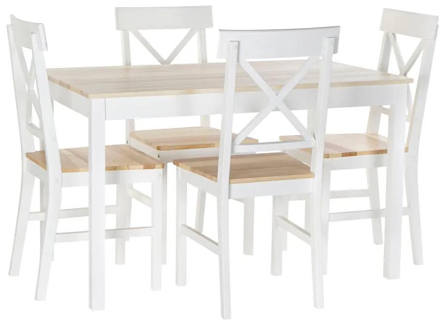 Conjunto de mesa com cadeiras DKD Home Decor Choupo (118 x 74 x 73 cm) (5 pcs)