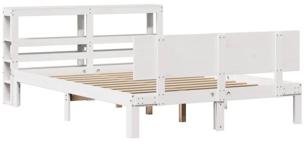Estrutura de cama c/ cabeceira sem colchão 160x200 cm branco