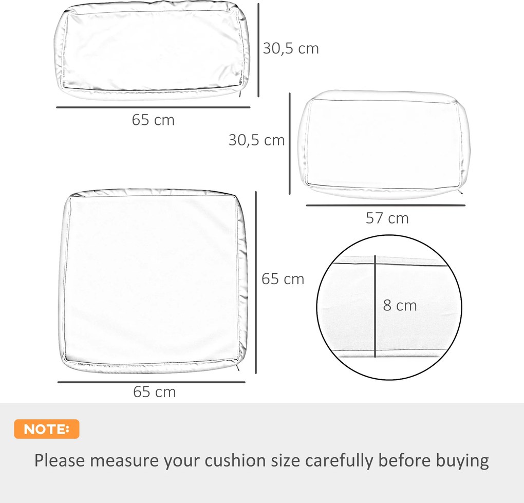 Conjunto de 14 capas de substituição para almofadas de mobiliário de jardim - 6 capas para almofadas de assento, 8 capas para almofadas de encosto azu