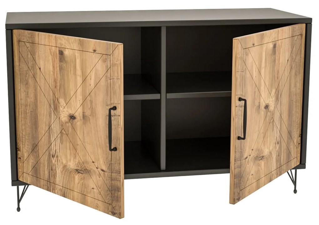 Console Jupiter – Anthracite Oak – 100 cm x 77 cm x 40 cm