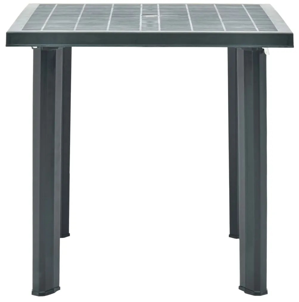 Mesa de jardim 80x75x72 cm plástico verde