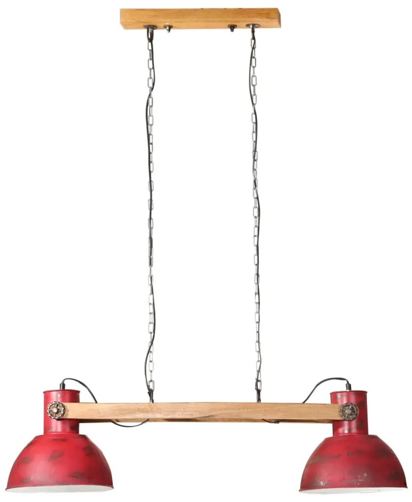 Candeeiro suspenso 25 W 85x28x109 cm E27 vermelho desgastado