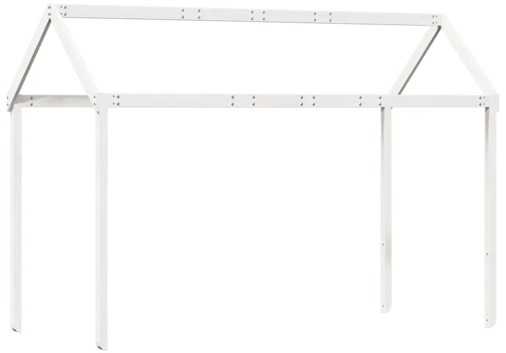Beliche com telhado 75x190 cm madeira de pinho maciça branco