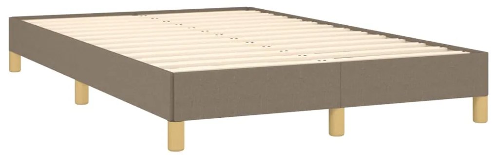 Cama boxspring c/ colchão 120x190cm tecido castanho-acinzentado