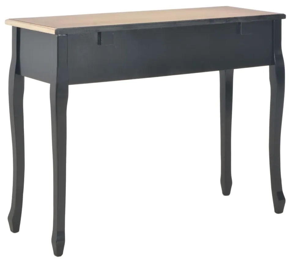 Toucador/mesa consola com 3 gavetas preto