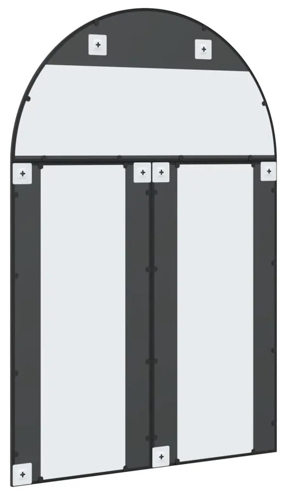 Espelho de parede arqueado 100x150 cm ferro preto