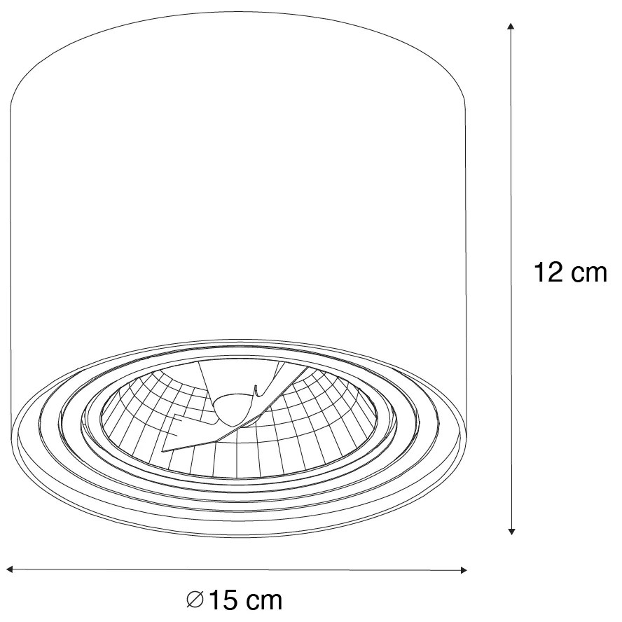 Foco de teto inteligente branco giratório e inclinável Incl. Wifi GU10 111mm - Rondoo Up