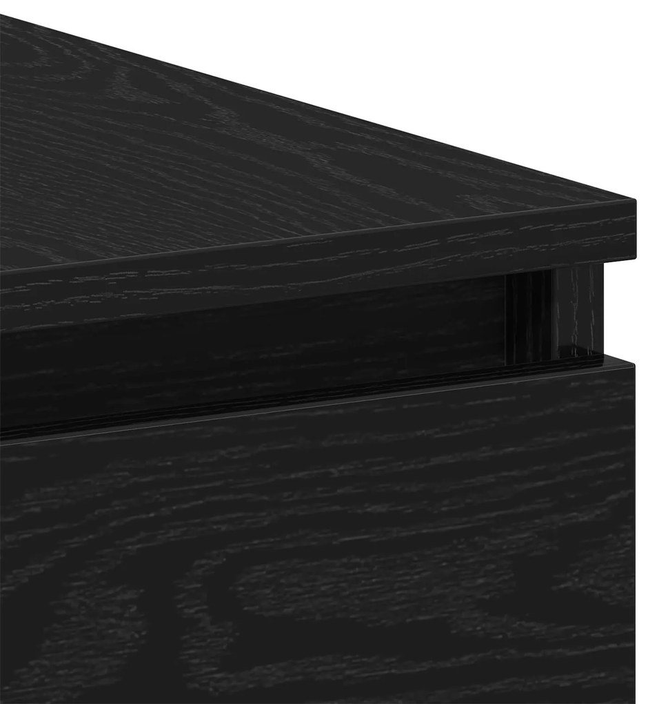 Mesas 2 pcs Madeira de Carvalho Preta 140x50x76 cm Madeira de Engenhar