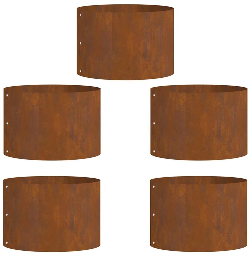 Conjunto de Vasos de Aço Corten Aço corten Médio Durável
