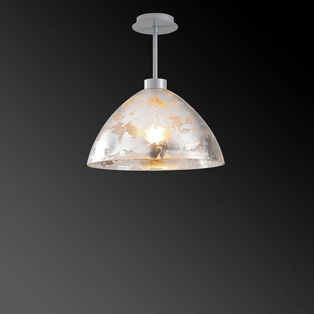 Candeeiro Bergama – Prateado – Diâmetro 34 cm x Altura 37 cm