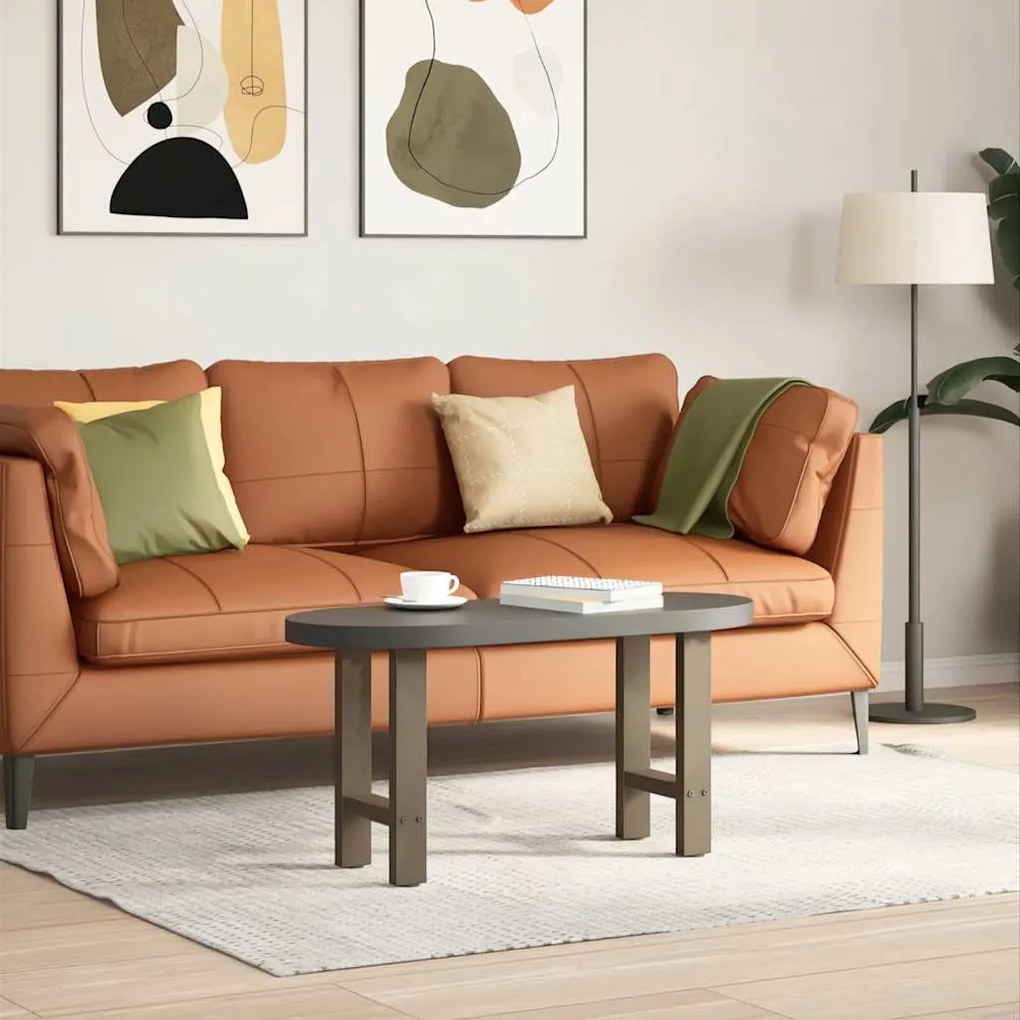 Pés para mesa de centro em aço natural, 2 peças, 38x(42-43) cm, aço