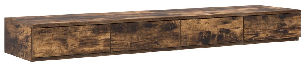 Estrado de Cama com Arrumação em Carvalho Fumado 135x190 cm