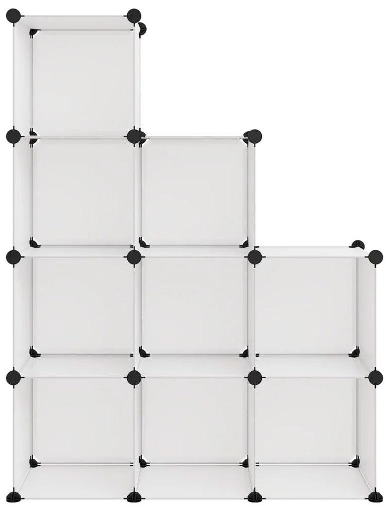 Organizador de arrumação com 9 cubos PP transparente