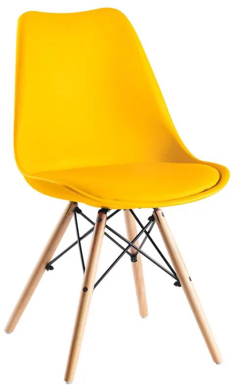 Conjunto Secretária Dek e Cadeira Tilsen - Amarelo