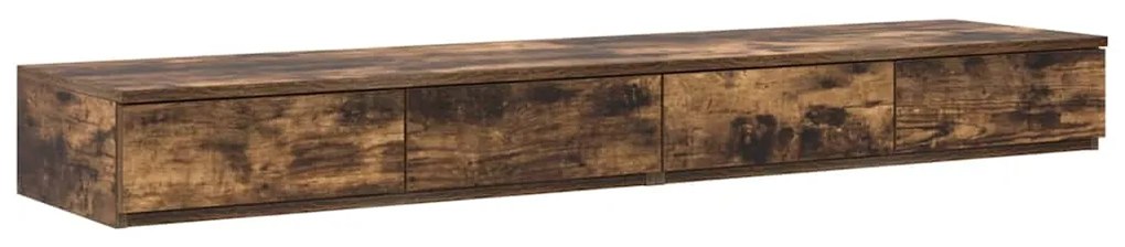 Estrado de Cama com Arrumação em Carvalho Fumado 135x190 cm