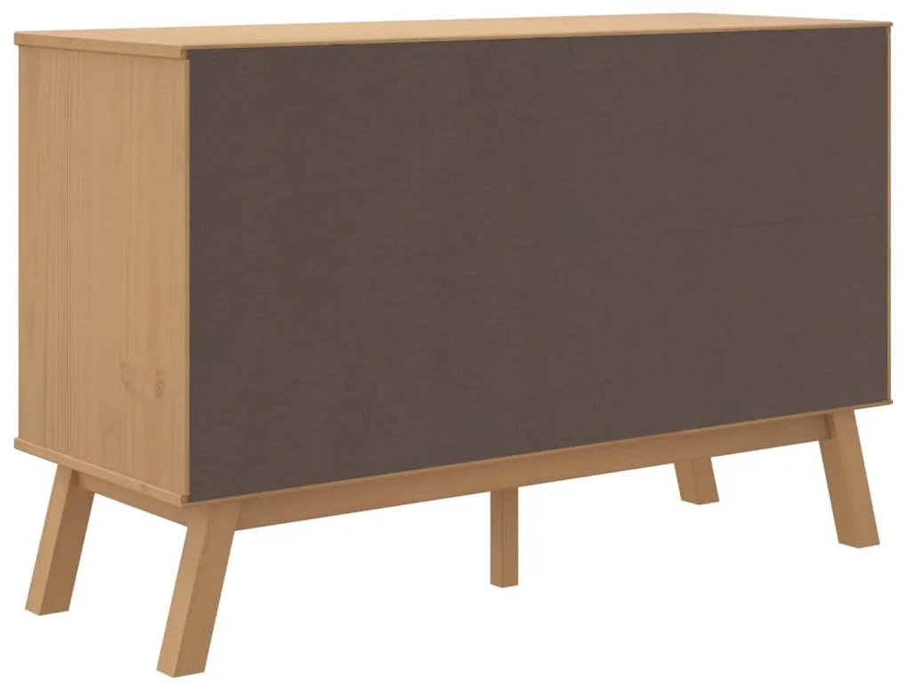 Aparador OLDEN 114x43x73,5 cm madeira de pinho maciça castanho