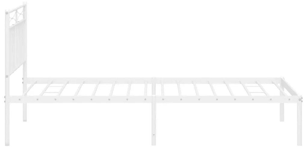 Estrutura de cama em metal com cabeceira 107x203 cm branco